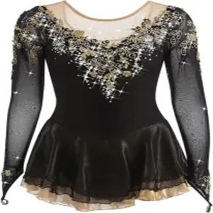 ZHQNZJF 여자 피겨 스케이팅 대회 의상 롤러 스케이트 댄스 공연 드레스 발레 체조 액티브웨어