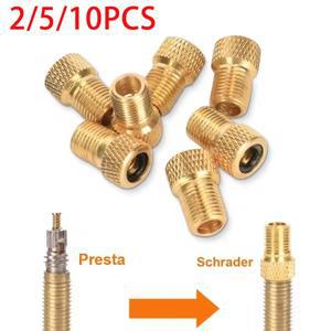 자전거 프레스타슈레더 어댑터 타이어 밸브 구리 골드 펌프 커넥터 F/VA/V 변환기