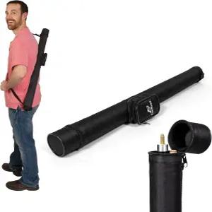 2피스 큐 스틱을 최대 58인치까지 휴대할 수 있는 이스트포인트 스포츠 당구 장비 및 펠트 안감 풀 케이스