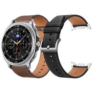 삼성 갤럭시 워치 8 44mm 40mm 클래식용 가죽 스트랩, 클래식 커브드 액세서리 엔드 46mm 팔찌