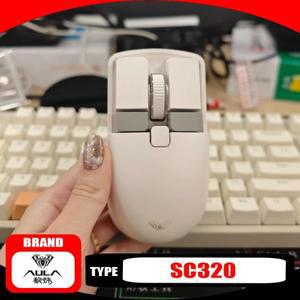 아울라 SC320 2.4G 게이밍 마우스 무선 민감한 듀얼 모드 충전식 4000dpi 귀여운 블루투스 맞춤형 노트북