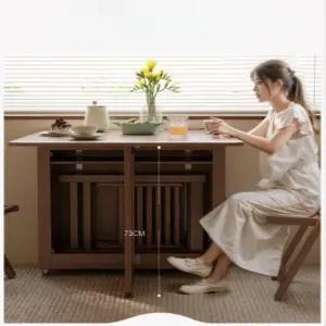 이동식 접이식 확장형 식탁 테이블 세트 의자 2인용 4인용 6인용