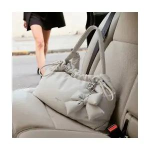 루이까또즈 CJ 나일론 패딩 리본참 숄더백 +키링포함