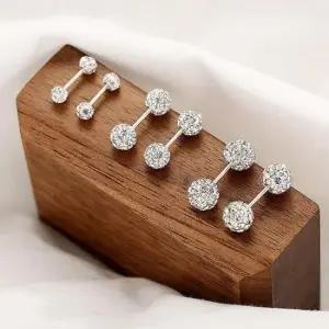 티타늄피어싱 반짝이 큐빅 아령볼 피어싱 데일리 패션 귀걸이 3mm