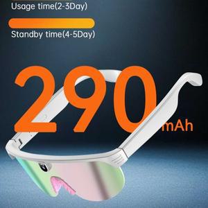 4K 편광 선글라스 AI 스마트 HD 800W 카메라 블루투스 통화 번역 기능이 있는 사각형 오버사이즈 눈부심 방