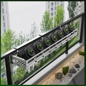 베란다 화분걸이 난간 스텐 발코니 거치대 선반 창틀 철제 걸이대 정리대