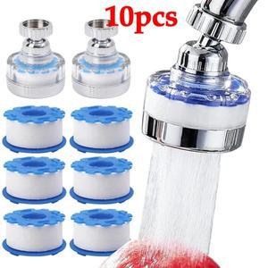 10-1pcs 물 콘센트 정수기 키트 경수 욕실 샤워 헤드 교체 필터에 대 한 범용 수도꼭지 염소 제거