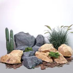 모형바위 인조 바위 가짜 석재 조경돌 경계석 화단 발코니 현무암 정원석 조형물 조경