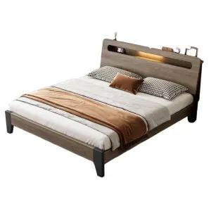 현대 원목 침대 프레임 더블사이즈 1800x2000mm 침실용 평상형