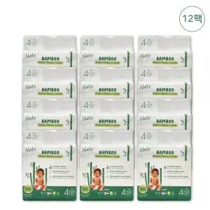 네띠 아기 기저귀 밤부 대나무 부드러운 밴드형 4단계 288매 MNS