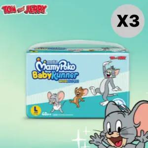 마미포코 팬티형 기저귀 베이비러너 활동적인 아기 3팩 대형 4단계 공용40P 3팩(1박스) MNS