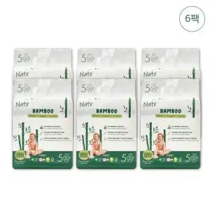 네띠 기저귀 밴드형 아기 위생용품 밤부 5단계 132매 MNS