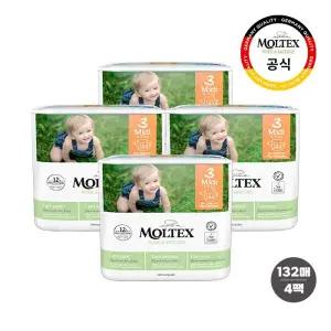 몰텍스 아기 기저귀 밴드형 앉는 어린이 3단계 132매 MNS