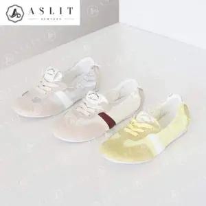 [애슬릿] 여성 스니커즈 독일군 밴딩 발 편한 소 가죽 운동화