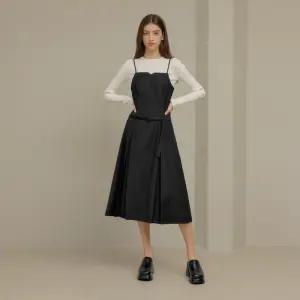 WOMAN 플리츠 벨트 원피스 [BLACK] / WBC1L15504