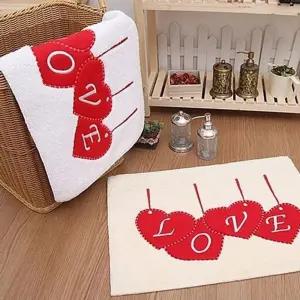 하트 화장실 발판 미끄럼방지 욕실매트 주방매트 발매트 욕실매트