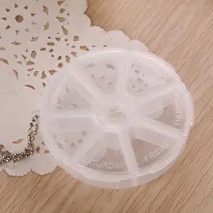 메이컬 7칸 원형 알약케이스 요일별 휴대약통 원형약