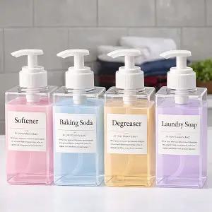 욕실 주방 샴프 세제 투명 리필용기 500ml