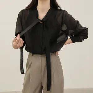 시스루타이블라우스