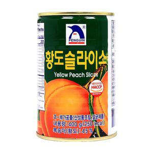펭귄 황도 슬라이스 400g x24캔 / 복숭아 백도 파인