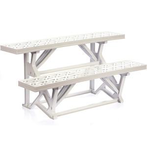 2단/3단 계단식 화분진열대 화분정리대 플라스틱 받침대 선반