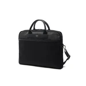 [롯데백화점]닥스 액세서리 [쇼핑백동봉]블랙 가죽 부분 체크 서류가방 DBBA3E331