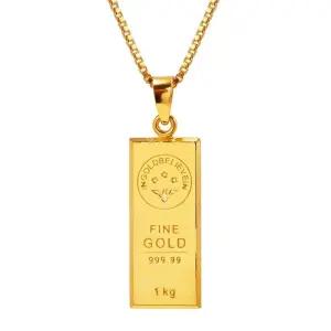 갤러리아 여자 순금 목걸이 유광 골드바 24K 11.25g 18K장식