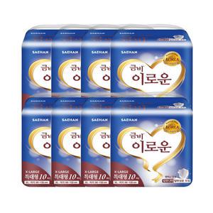 금비 이로운 와이드매직 특대형(10매x8팩) 성인용기저귀