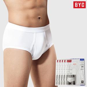 BYC  남성 40수 백색 스판 삼각팬티 5장세트