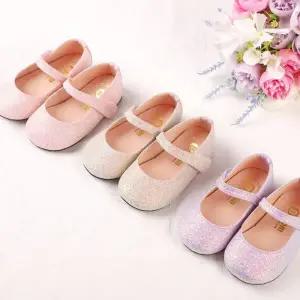 국내 생산 아기 베이비 은은한 반짝이 펄 유아 돌잔치 공주 구두  (120-155)