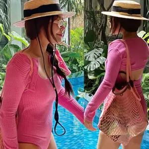 [더봉][긴팔 숏가디건 포함] 숏 볼레로 가디건 투피스 모노키니