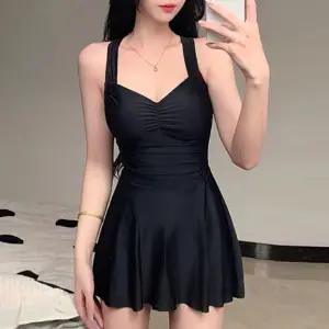 [더봉][속바지내장] 셔링 커버 플레어 원피스 모노키니