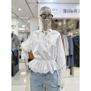 [제시뉴욕] 세이브존04 리본 면 블라우스 DD15BC1910PP (S29021097)