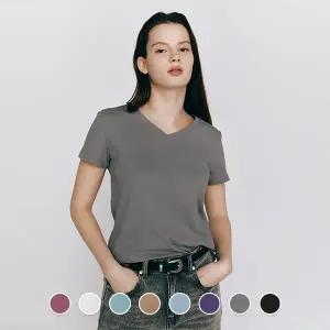 [지오다노] 325519 여 기본 브이넥 반팔티