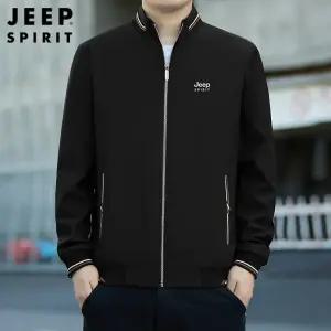 JEEPspirit 고급 봄과 가을 남성 자켓 캐주얼 스탠드 칼라 코트