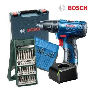 보쉬 10.8V 충전 전동 드릴 세트 1배터리 케이스 드릴비트 12P + 보쉬 드라이버비트 X-LINE25