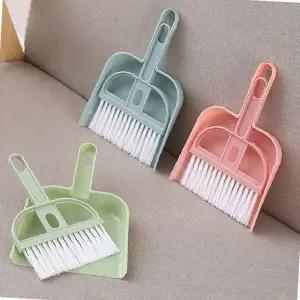 미니 빗자루 쓰레받기 세트 탁상용 청소도구 책상 정리 컴팩트 휴대용 가정용 사무실