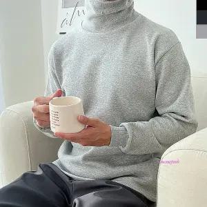 남자기모면상의 남성 목폴라티 이너 기본티 1830m 목티uvw877