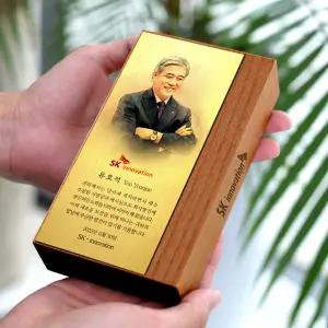 원목 부모님 감사패 퇴직패 상패 기념패 BWT 100 골드 가로9 높이16 두께3.5cm