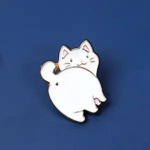 고양이 미니 뱃지 가방 파우치 옷핀 미니 배찌 브로치 (WFKAFVA)