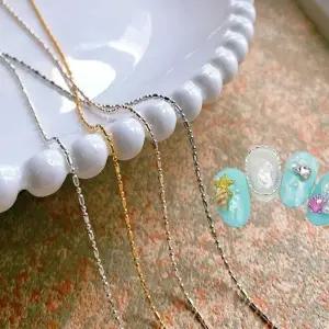 고품질 베이직 볼 줄 네일 비엔나 골드 럭셔리 슬림 명품체인 (WFKAN76)