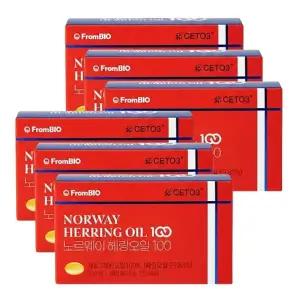 프롬바이오 노르웨이 헤링오일 100 500mgX30캡슐X6개