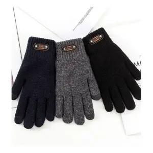 EA 남성 라벨 니트 스마트폰 터치 손가락 겨울 장갑 X2개