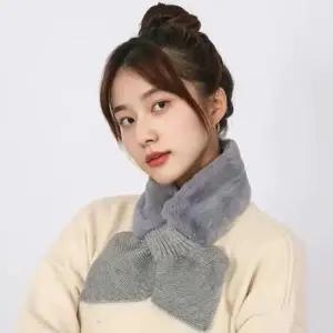 고급스러운 라운딩퍼 예쁜 머플러 겨울 방한 패션 코디 데일리 캐주얼 여성 소프트한 소재