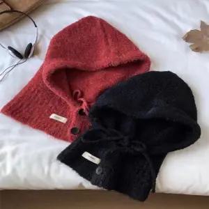 겨울 깔끔한 7컬러 포근한 니트 후드워머 바라클라바