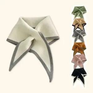 (색상 카멜)쁘띠 세모 니트 머플러 7color 겨울 여성 목도리 머플러