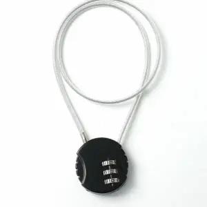 베이직 3자리 와이어 자물쇠 2p(블랙) 자전거자물쇠