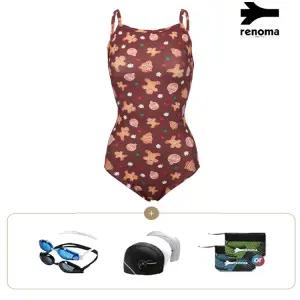 [롯데백화점]레노마 여성 쿠키 U백 스트랩 원피스 수영복수경수모세트 LF2F801SET_BR