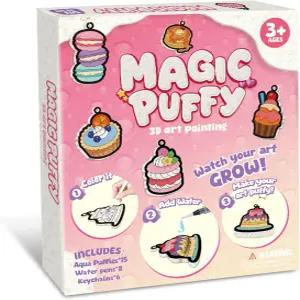 MZYTOZA 3D 아트 크래프트 아쿠아 퍼프 페인트 키트 - 매직 폼 텍스처 페인팅 용 넘버 크래프트의 15가지