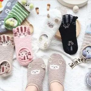 귀여운 캐릭터 윈터 여자 겨울 따뜻 수면 양말 덧신